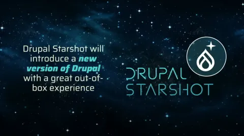 Screenshot of Drupal Starshot presentation by Dries
