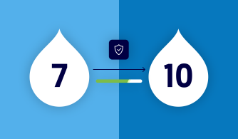 Transition from Drupal 7 to 10 and the icon representing security