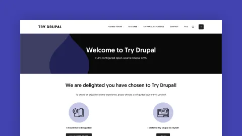 Try Drupal CMS video preview with play button